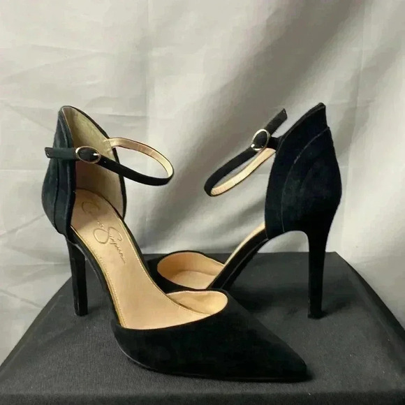 JESSICA SIMPSON CARLETTE WO SIZE 10 BBLACK SUEDE LEATHER UPPER 4.5” HEEL… - Picture 2 of 13